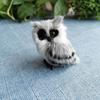 Furry Desktop Owl Ornaments Faux Fur Animal Ornaments Tree Decor for Home Wall Holiday Party Decorations