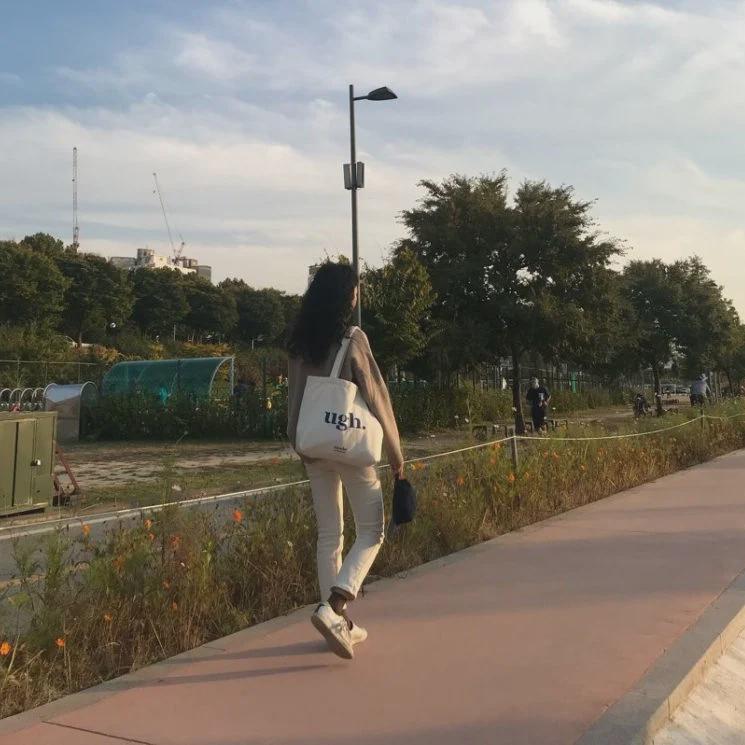 Korean Retro Large-Capacity Canvas Shopping Bag