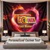 Custom Name Text Tapestry Union Berlin Personalized Polyester Wall Tapestry For Bedroom And Room