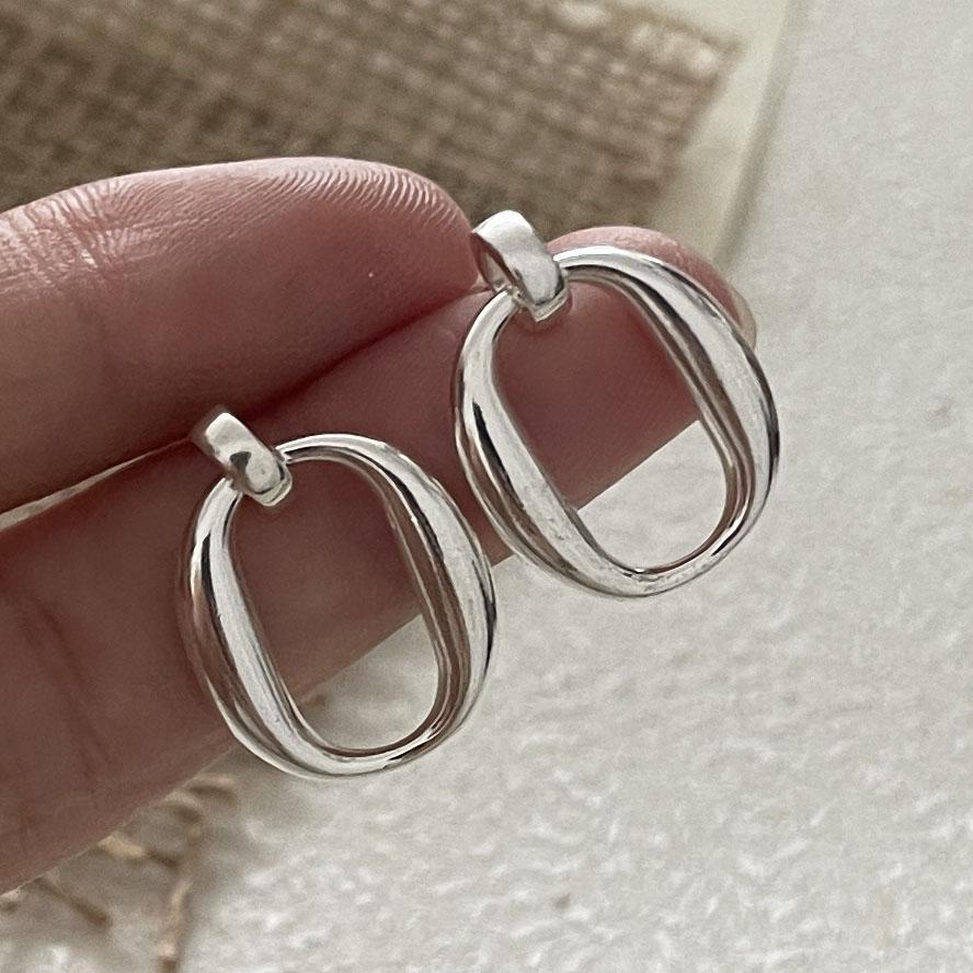 925 Sterling Silver Earrings For Women Trendy Simple Shinning Heart Earring Jewelry Prevent Allergy Party Christmas Accessories