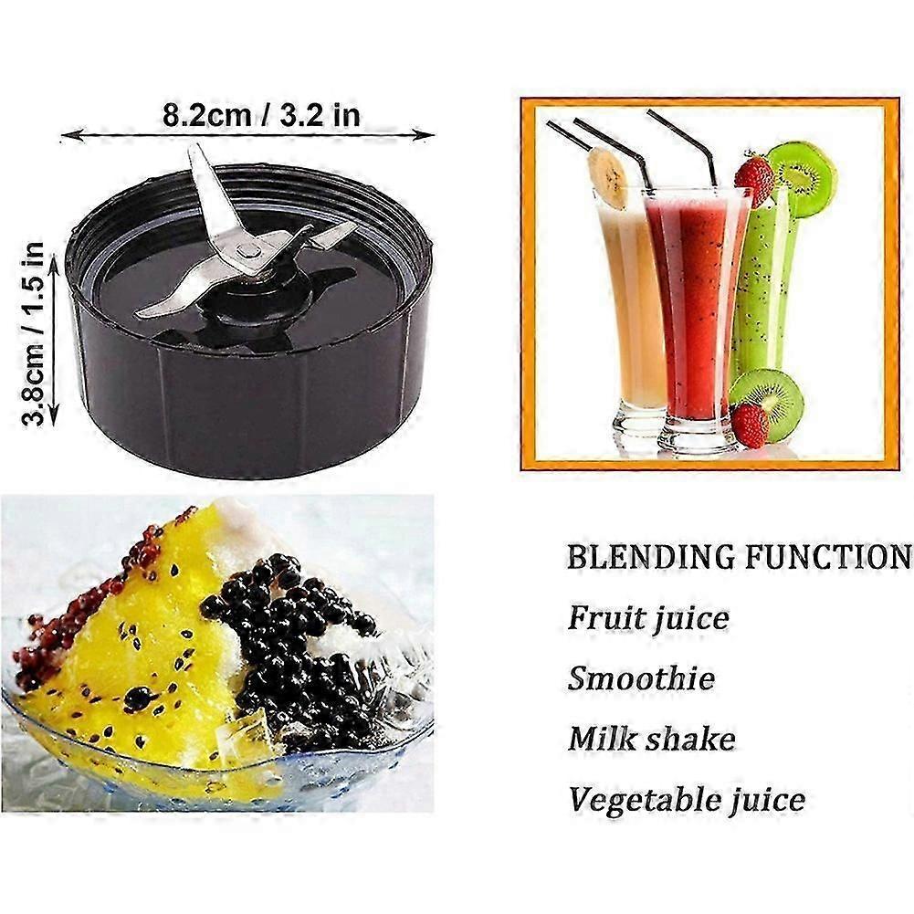 Replacement Cross Blade + 2Pcs 16Oz Cup Set for Magic Bullet