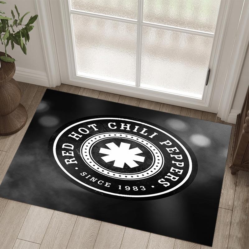 Red Hot Chili Peppers Design Crystal Velvet Carpet Cozy Non?Slip Printed Rug For Bedroom Living Room Entrance