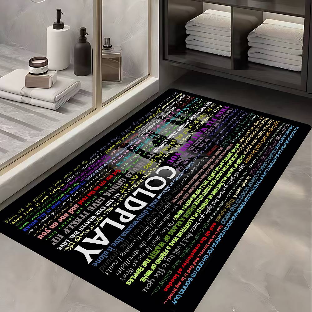 Classic Pop Rock Band C-Coldplay Kitchen Mat Cheaper Anti-slip Modern Living Room Balcony Printed Modern Home Decor