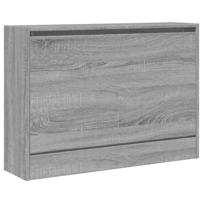 VidaXL Armoire à chaussures sonoma gris 80x21x57 cm bois d'ingénierie 839915