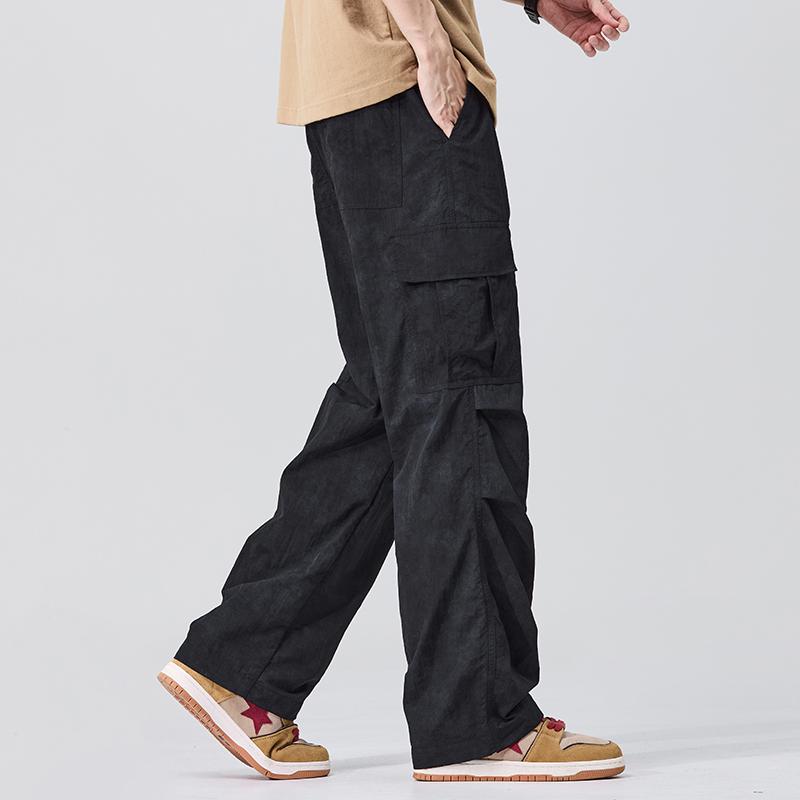 Men Classic Design Multi Flap Pockets Cargo Pants Men Loose Fit Cargo Pants Male Skateboarding Street Camping Trousers