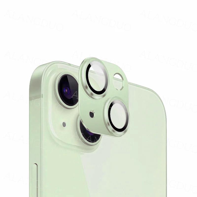 

Повний захисний захисний чохол для камери для iPhone 15 16 15 Pro Max Plus, металевий захисний лінз + кришка із загартованого скла на iPhone15Pro 2023 For iPhone 16 зелений