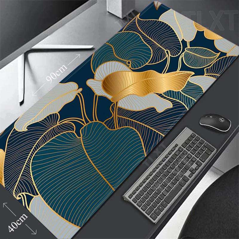 Tropical Plants Large Mouse Pad Green Leaves Gaming Mousepad Big Keyboard Rug Mouse Mats Rubber Desk Mat XXL Mousepads