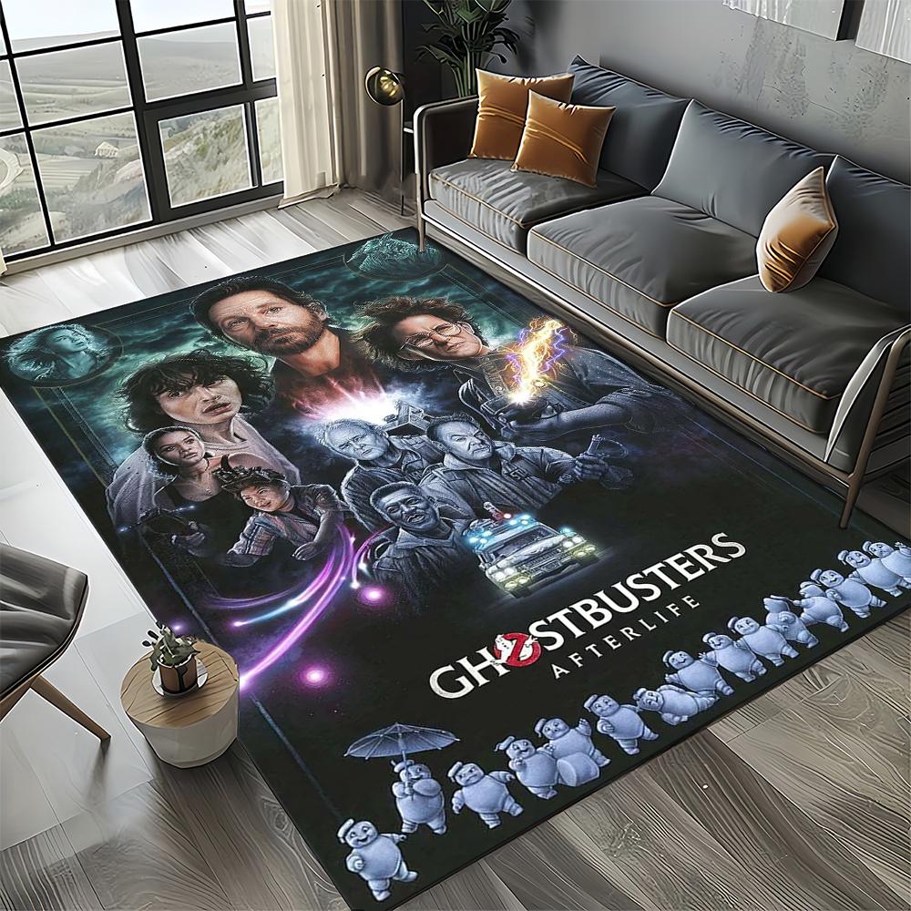 3D G-Ghostbusters 27 Style New Horror Movie Cartoon Carpet Rug for Living Room Bedroom Home Sofa Decoration,Non-slip Floor Mat