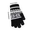 Winter Thick Warm Knitted Gloves Cold-proof Snowflake Pattern Winter Gloves Touchscreen Windproof Five Finger Gloves