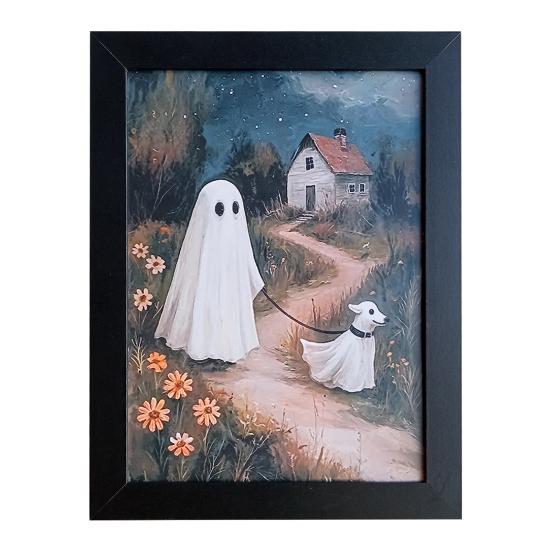 Framed Ghost Picture Ghost Wall Art Decoration Creepy Gothic Picture