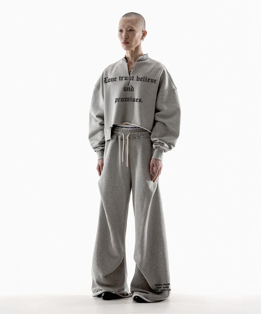 Paensyo Mwl Small Geometry Flare Sweat Pants - Melange