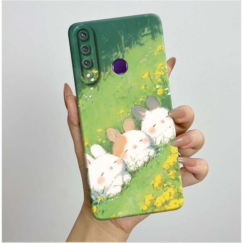 Für Huawei Y6p Hülle MED-LX9 Hübsche Schmetterlingsblumen Coque Weiche Flüssigsilikon Handyhülle Für Huawei Y7p Y 6p 2020 Rückseite
