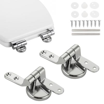 2/4pcs Toilet Seat Hinge Zinc Alloy Universal Toilet Seats Top Lid Fix Hinge Set With Adjustable Washer Replacement Accessories