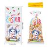 50PCS NEW Cartoon Rabbit Chicken Gift Bag Multicolor Cellophane Candy Bags with Ties Accessories Packaging Bag Festival Party