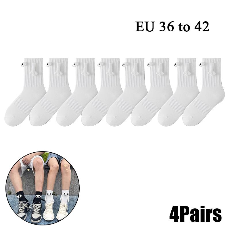 10 Paare Club Promi Ins Mode Lustig Kreativ Magnetische Anziehung Hände Schwarz Weiß Cartoon Augen Paare Socken Socken