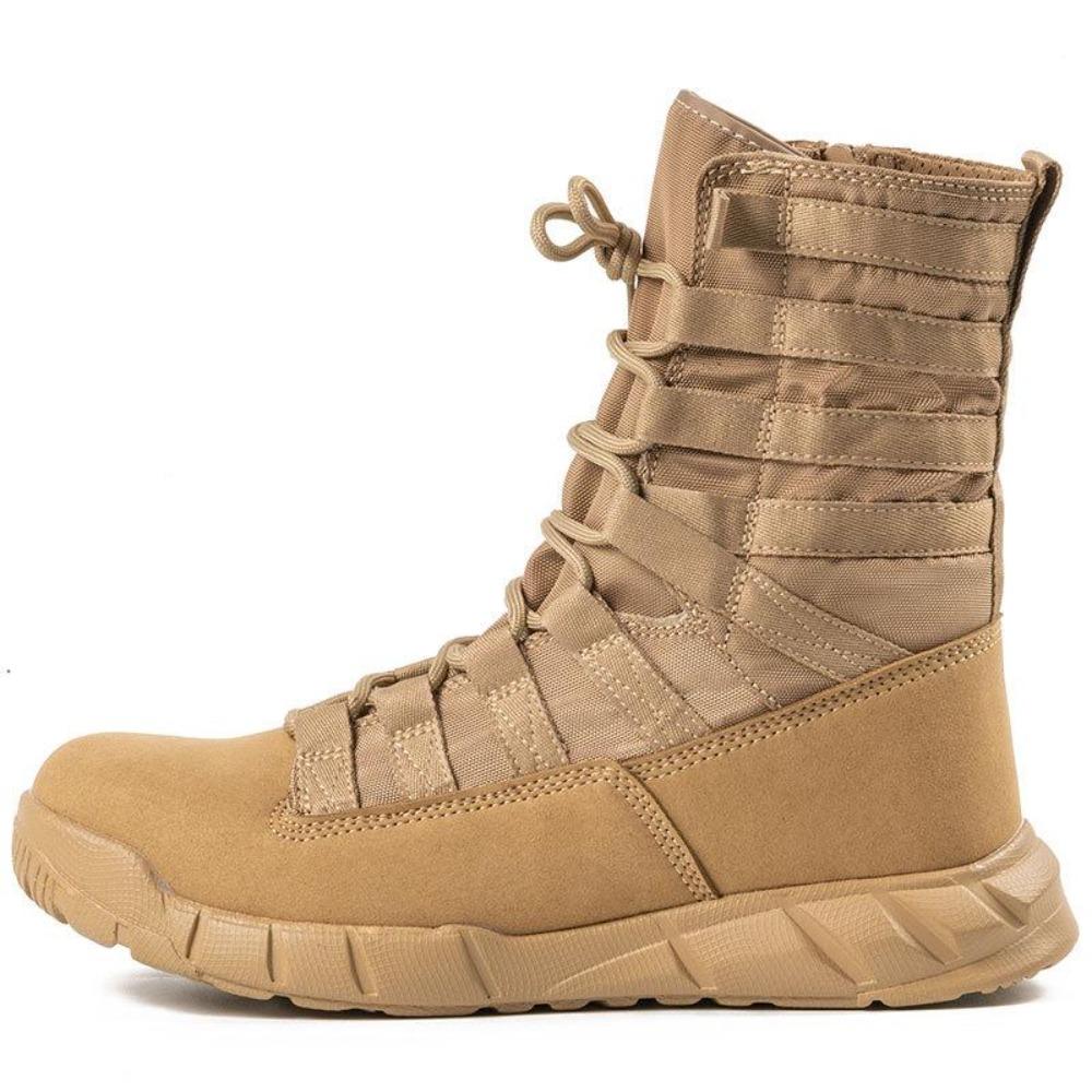 Mens Boots Lightweight Man Tacti Cal Boots Combat Anti-Collision Training Lace Up Waterproof Outdoor Hiking Breathable Shoe