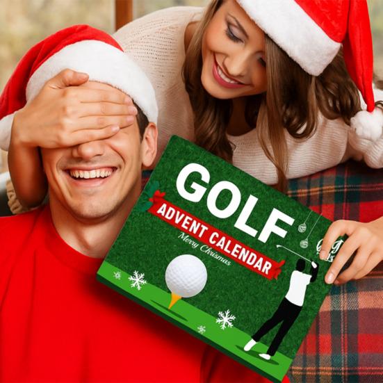 Calendar de Advent Golf 2025 pentru Bărbați Adolescenți 24 de Zile Calendar Numărătoare Inversă Crăciun cu Mingi de Golf Tee Marcatoare de Minge Cadou de Sărbători pentru Tată Soț