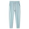 Ice Silk Summer Joggers with Zipper Pockets - Stylish, Casual & High Elasticity 
