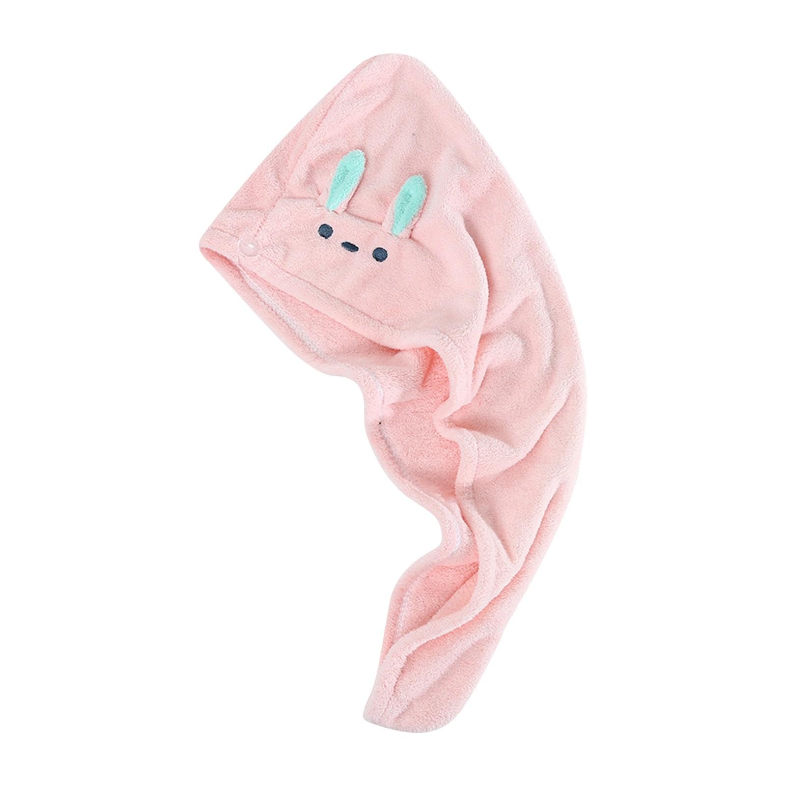 

Шапочка для сухих волос из полиэстера и парчи Baotou, впитывающая воду, вышитая банная шапочка для детей и взрослых, шапочка для сухих волос One Size розовый