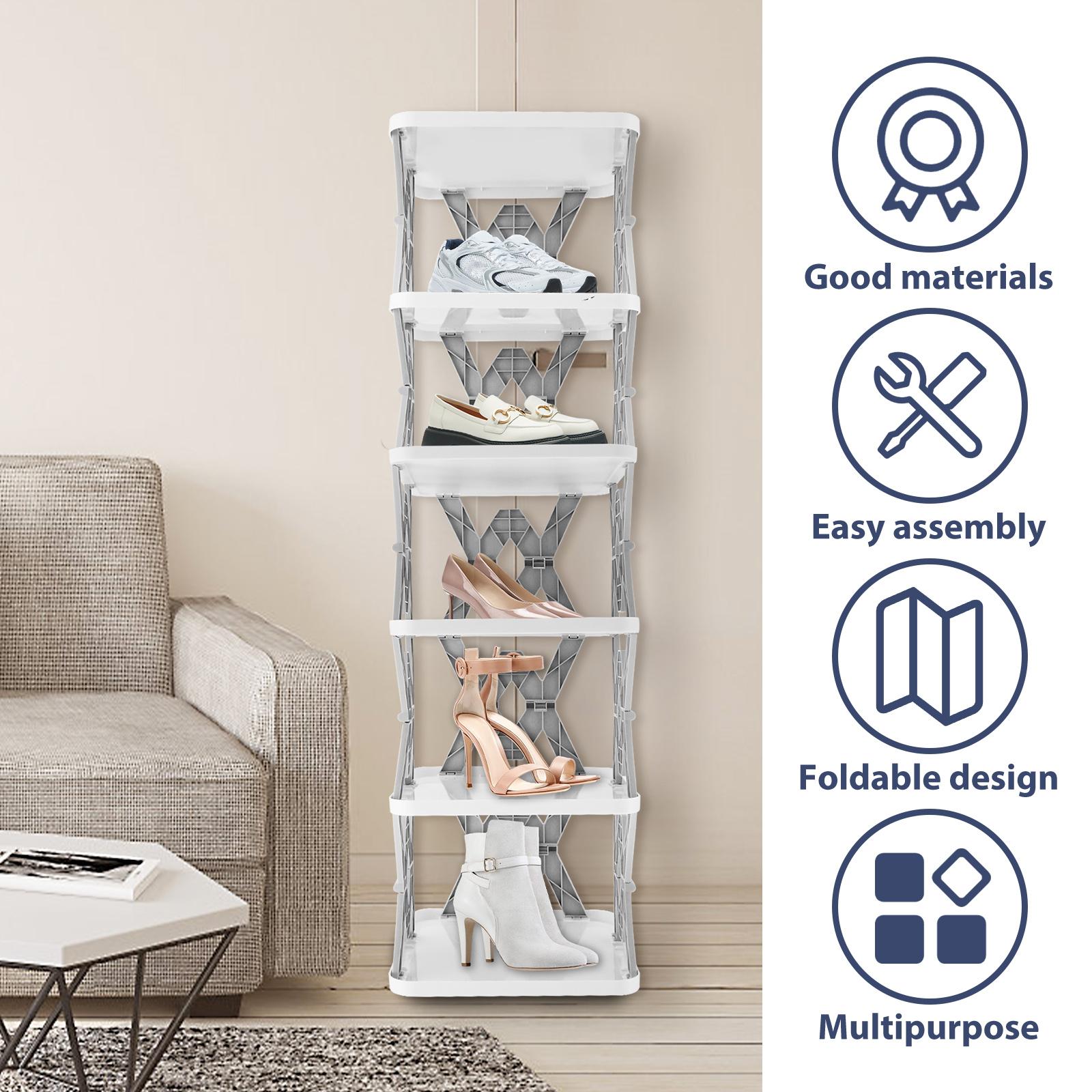 6-Layer Shoes Racks No Install Foldable Shoe Storage Organizer Household Save Space Simple Shoes Shelf For House Entrance NEW 12298₽