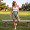Women's Casual Button Front Elastic Waistband Shorts High Waist Loose Fit Summer Lightweight Breathable Fabric Comfortable Design