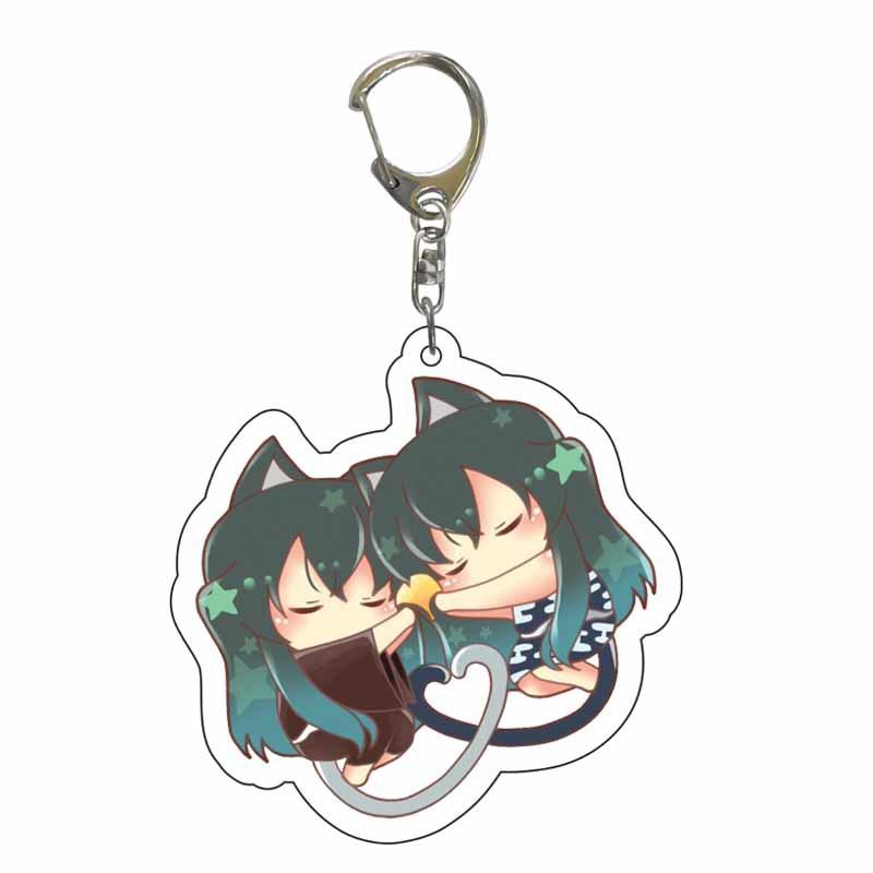 Anime Demon Slayer Acrylic Keychain Transparent Anime Pendant Accessories Merchandise Present designed for Fans Collection Cosplay