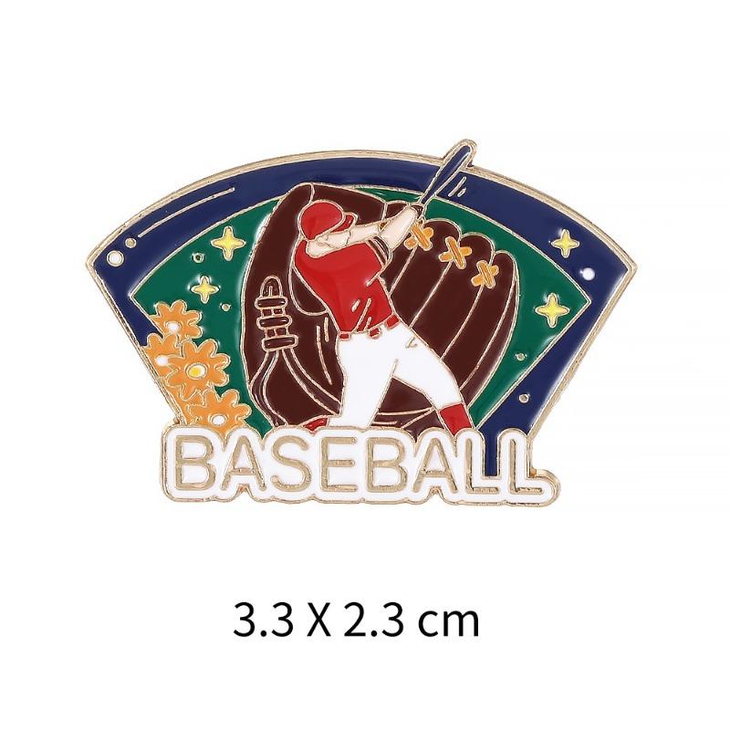 1Pc Cartoon Basketball Football Badminton Metal Badge Student Backpack Hat Denim Coat DIY Deco Lapel Pins Boy Couple Brooch