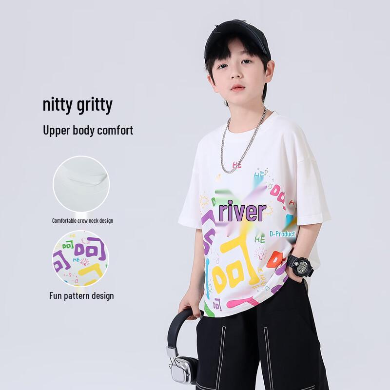 Fashion Boys' Cotton Short Sleeve T-Shirt