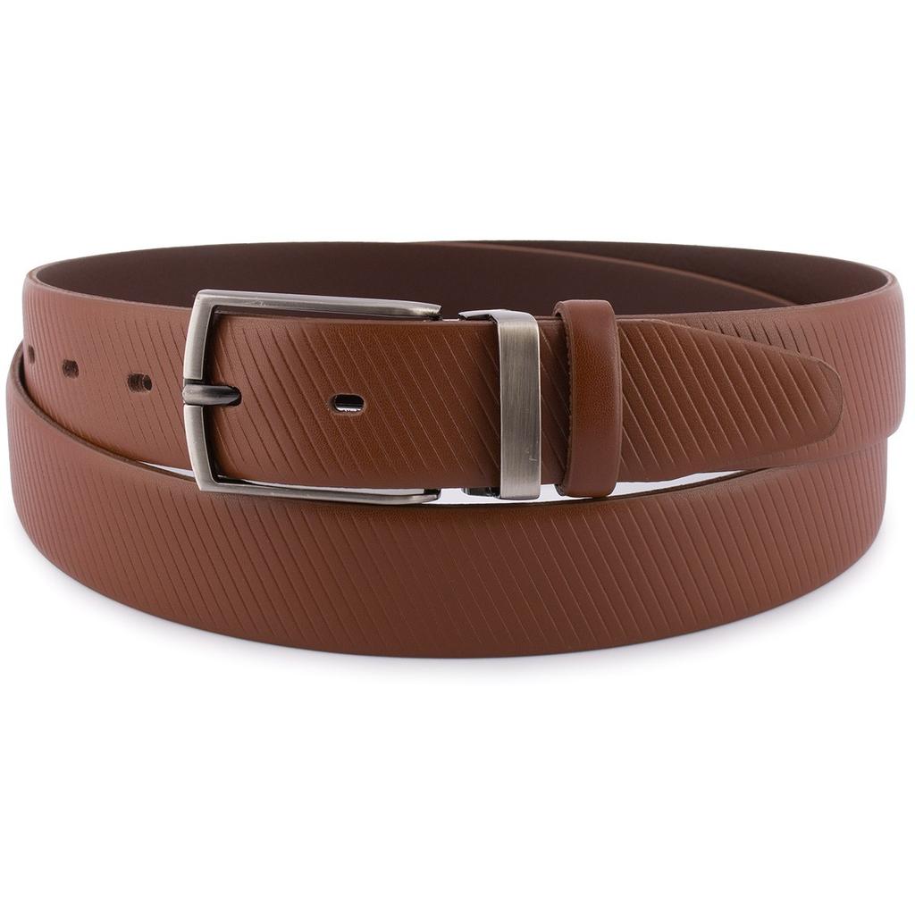 Pasek męski skórzany premium 3,5 cm skóra licowa Beltimore brązowy E41 : Kolory - brązowy, beżowy, Rozmiar pasków - r.85-100 cm