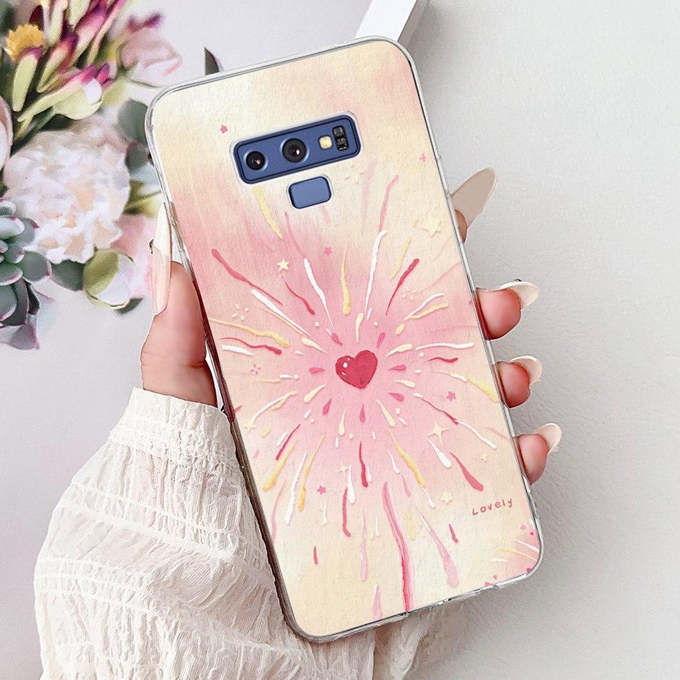 Clear For Samsung Note9 Case Cute Cat Fashion Luxury Painted Soft Cover Phone For Samsung Galaxy Note 9 Case SM-N9600 SM-N960F
