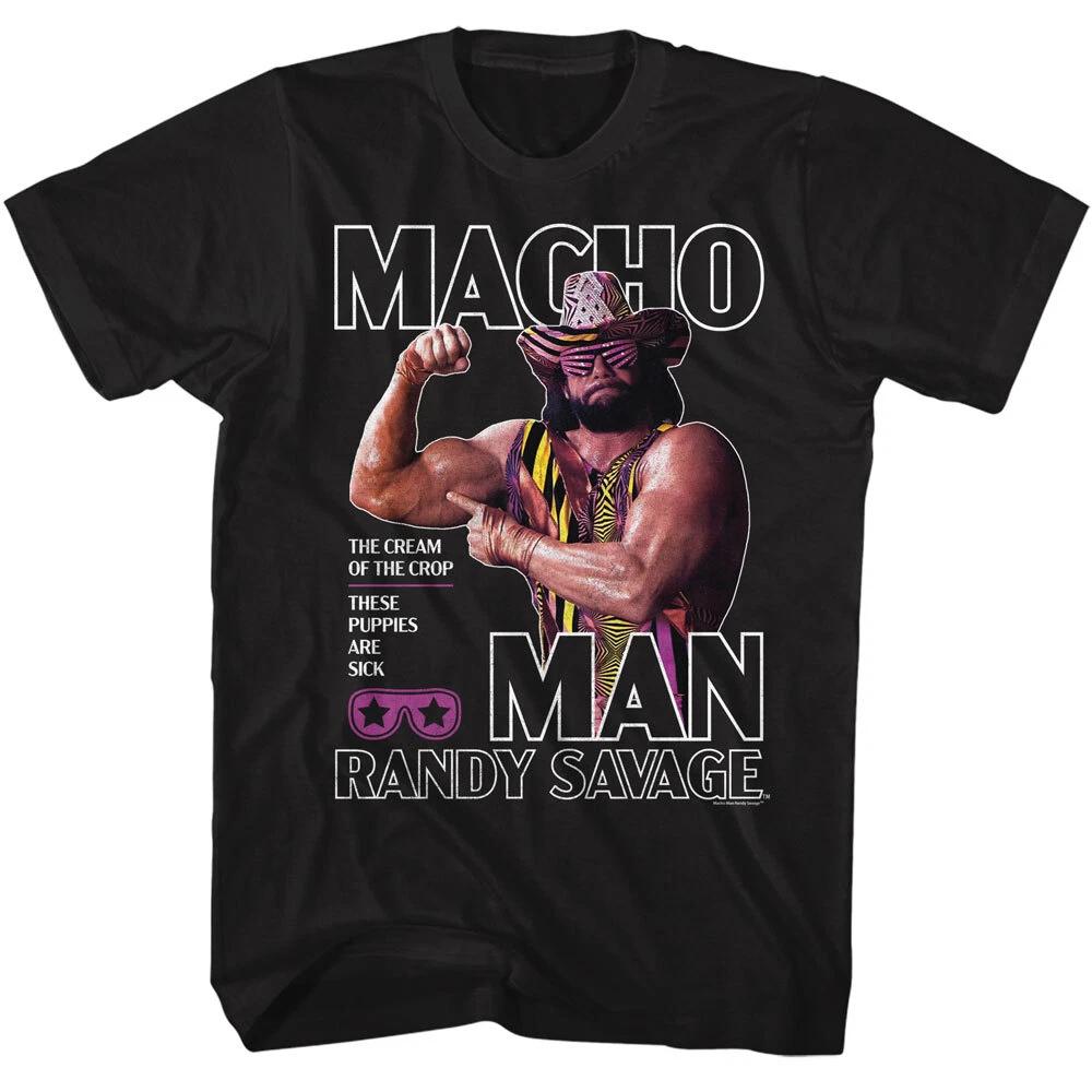 Macho Man Randy Savage Cream Of The Crop WWE Wrestling Sick Puppy Men s T Shirt 2XL