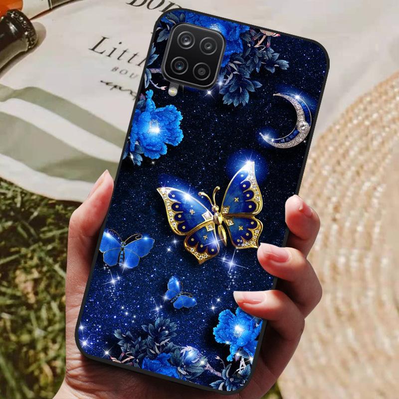 For Samsung Galaxy A12 Case Phone Cover Silicon Soft Back Cases For Samsung A12 Case Cat Fashion Bumper for Samsung A 12 Coque