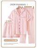 OLATONG Cotton Gauze Set with Short Open Loose Feminine Perfect for and Suitable for Hospital and Gentle on the Skin Women's 100% Pajamas, 3-Piece