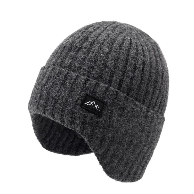 Unisex Ear Protection Beanie with Thermal Lined,Leisure Warmth Knitted Skull Cap for Outdoor Cold Weather,Suitable for Daily Use