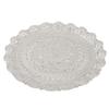 Turkish Tea Coffee Serving Tray Vintage Style Embossed Pattern Round Coffee Plate for Bar Outdoor