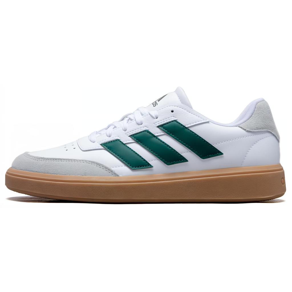 New Adidas COURTBLOCK Abrasion Resistant Breathable Low Top Tennis Shoes Men's White Green IF6505