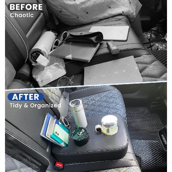 Car Cup Holder, Back Seat Cup Holder For Car, PU Leather Couch Sofa Bed Cup Holder Expander Tray, Boat Tray, Organizer For Trucks, Minivans, SUVs,