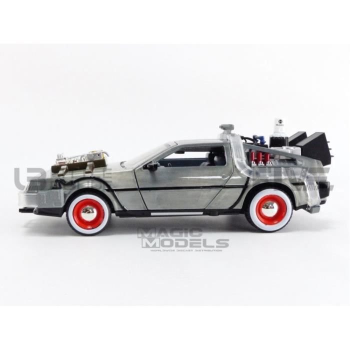 Voiture miniature - jada toys - de lorean back to the future iii - 1/24 - argent - collection