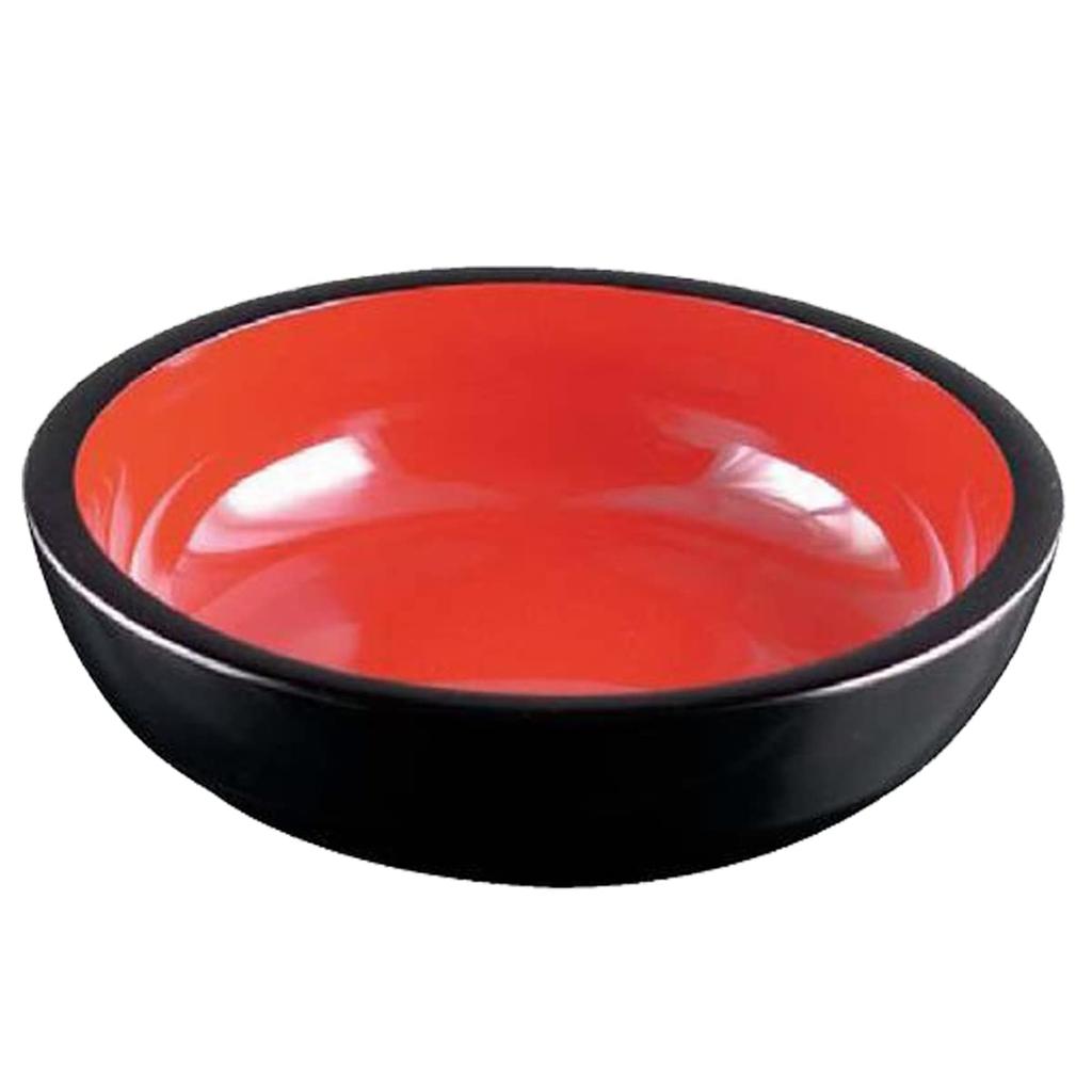 Soba Kneading Black with Red 2 Shaku Diameter 36 X Made In Japan J-Kitchens Bowl, Interior, (1.5 Ft) 9.5 Cm,