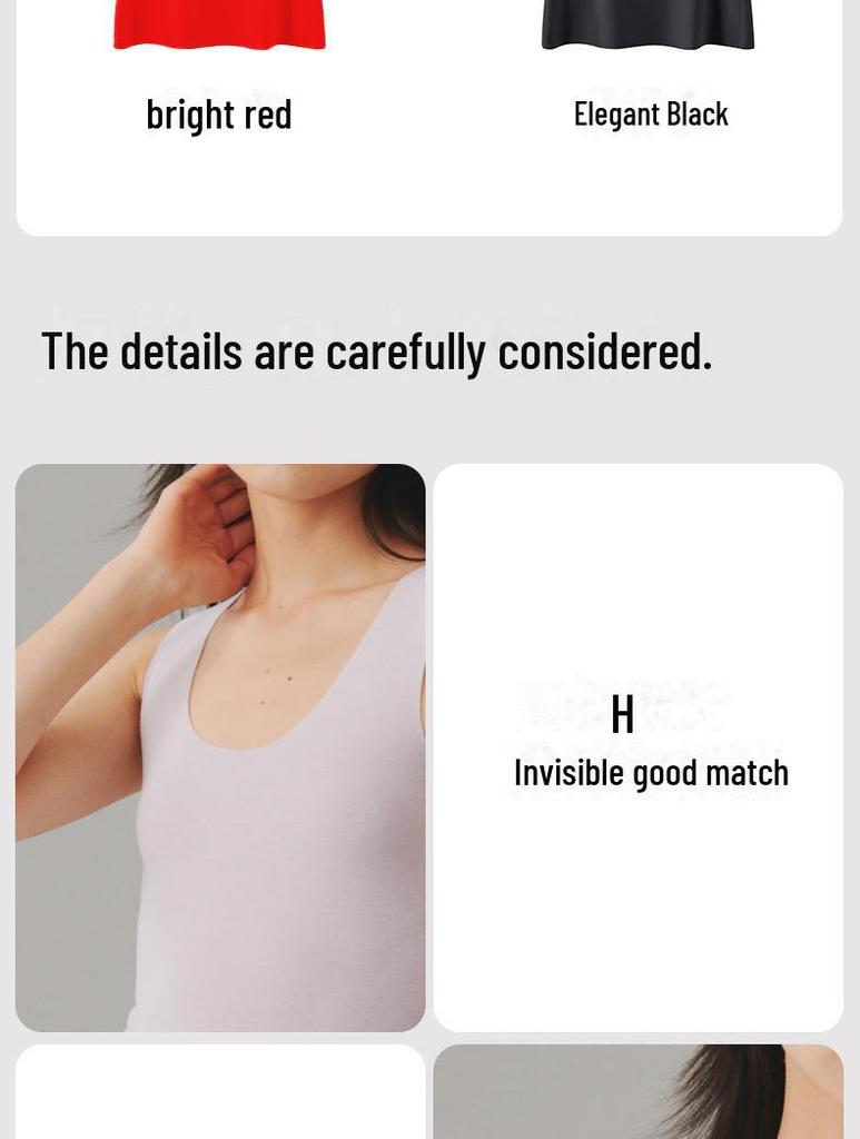 Women's Thermal Velvet Vest & Seamless Antibacterial Plush Top