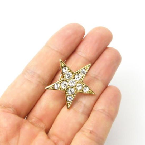 Sparkling Star/Pin Brooch/Star/Label Pin/KS34001 (Silver Color)