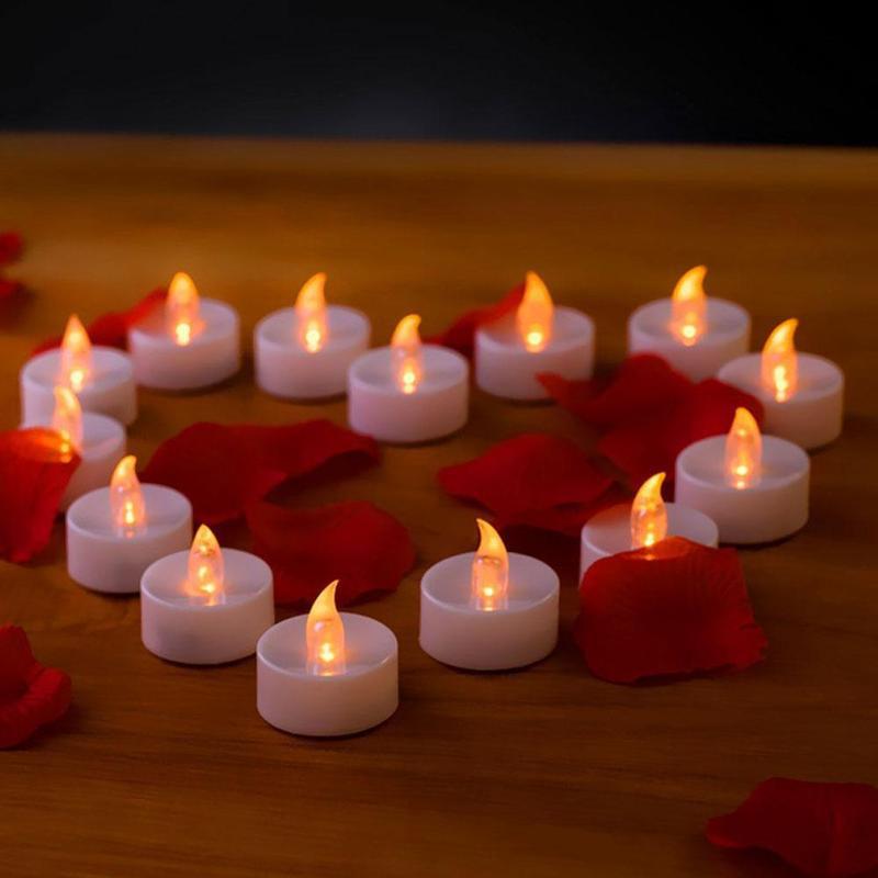 3 Pcs/set LED Flickering Tea Light Fun Party Wedding Long Lasting Candles Flameless Tea Light