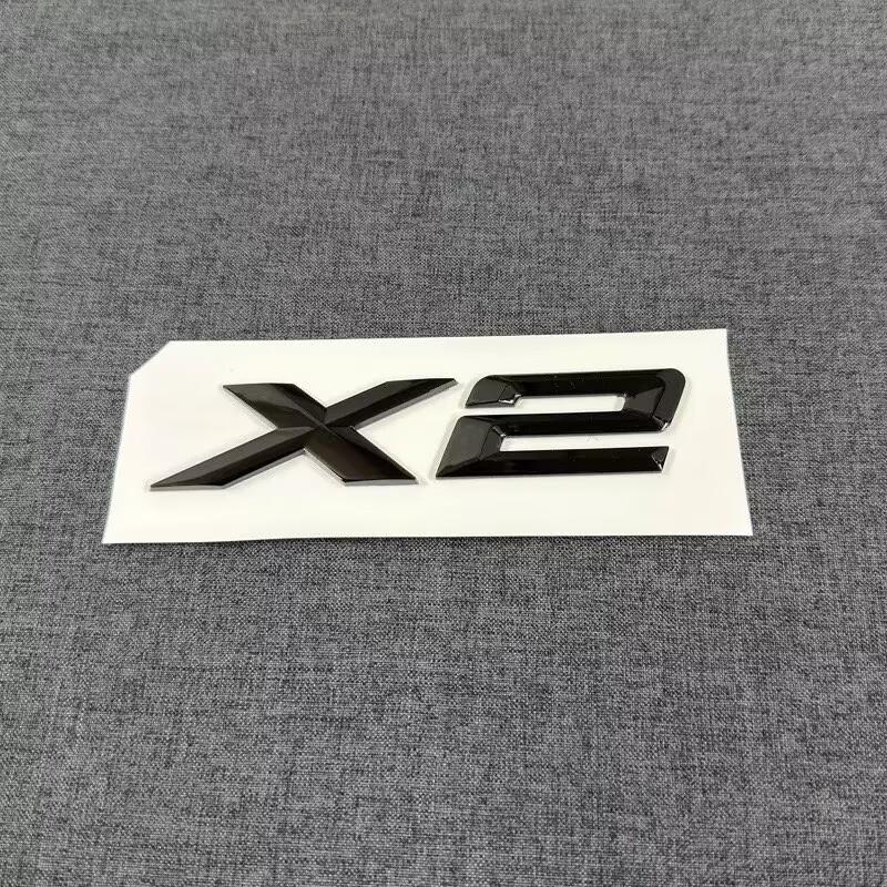 3D ABS Schwarz Chrom Auto Buchstaben Heckklappe Emblem X1 X2 X3 X4 X5 X6 X7 Logo Aufkleber Schriftzug Zubehör