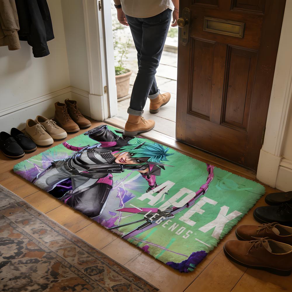 Anime Cool Hot AApex LLegend Floor Mat Soft Flannel Absorbent Mat Non-Slip Rug Home Bedroom Bathroom
