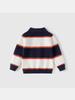 Tengyun Boys' Striped Polo Collar Knit Sweater for Children