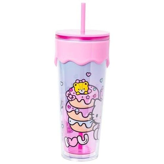 Silver Buffalo Sanrio Hello Kitty Friends Plastic Drip Tumbler 26 Ounces