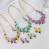 Flower Necklace Earrings Set Banquets Palace for Women Jewelry Accessory Valentine Gifts