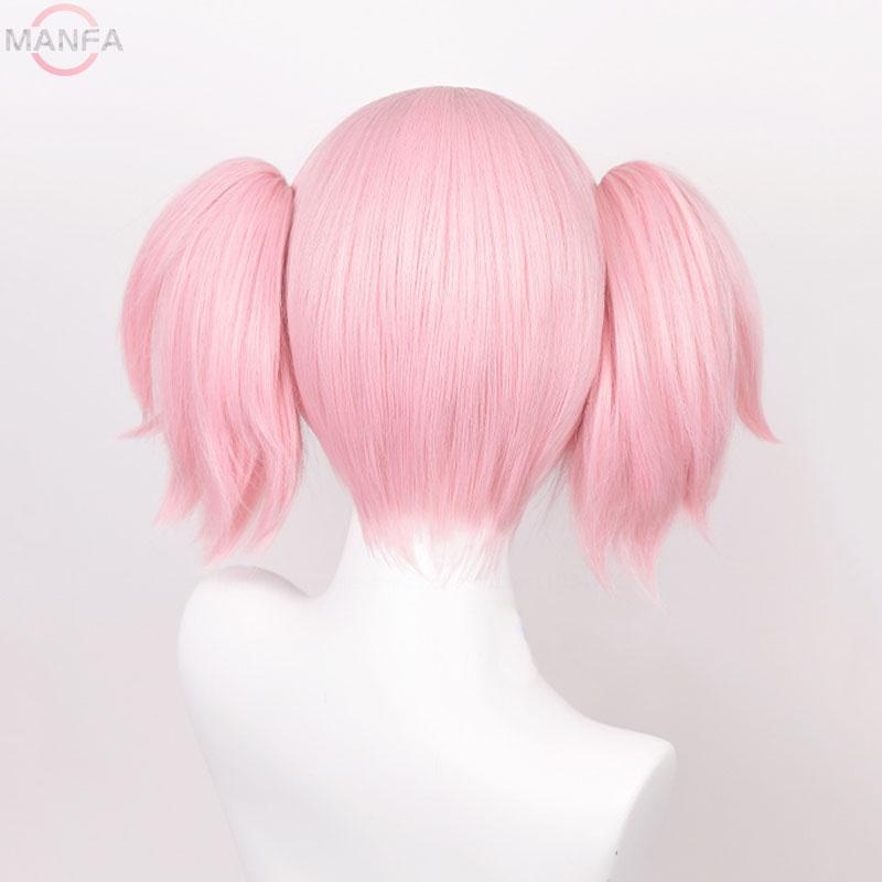 Madoka Kaname Cosplay Paruky Růžové 30cm Krátké Clip Ocasy Kaname Madoka Anime Paruka Cosplay Tepelně Odolné Syntetické Vlasy