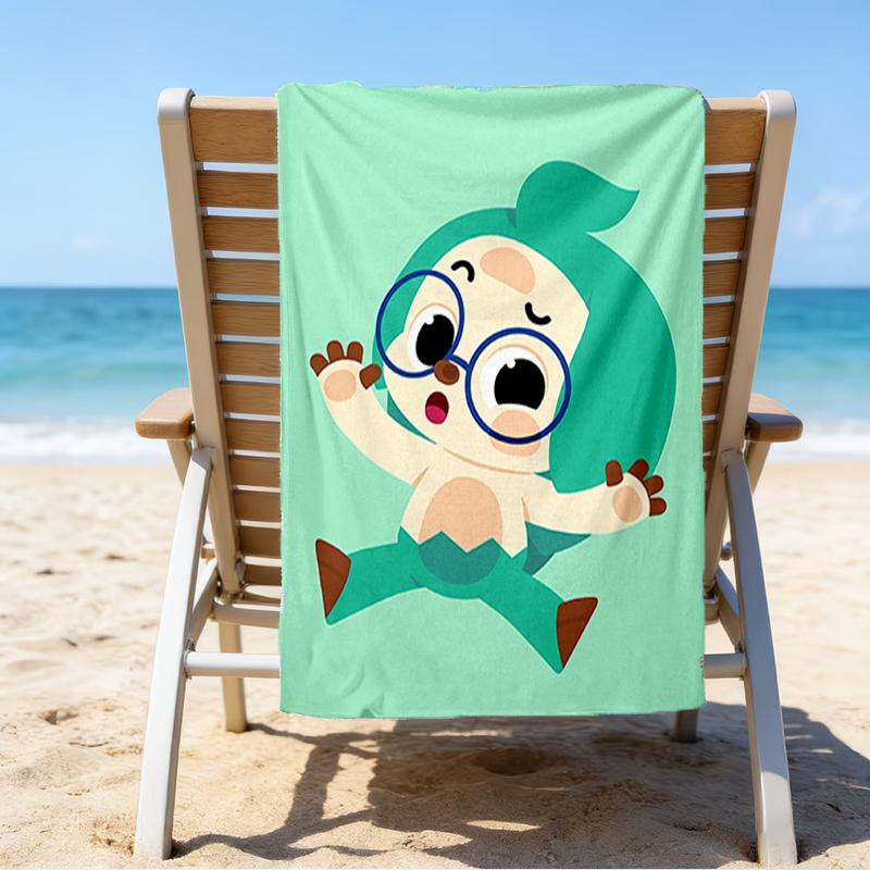 Ultra-Soft Beach Towel with Pinkfong Wonderstar Theme,Ideal for Pool - Camping, Diving - Perfect Travel Essential, Vibrant Beach Towel.