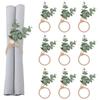 24/1Pcs Wedding Napkin Rings Eucalyptus Leaves Napkin Holder Buckles Spring Easter Home Table Decoration Birthday Party Supplies